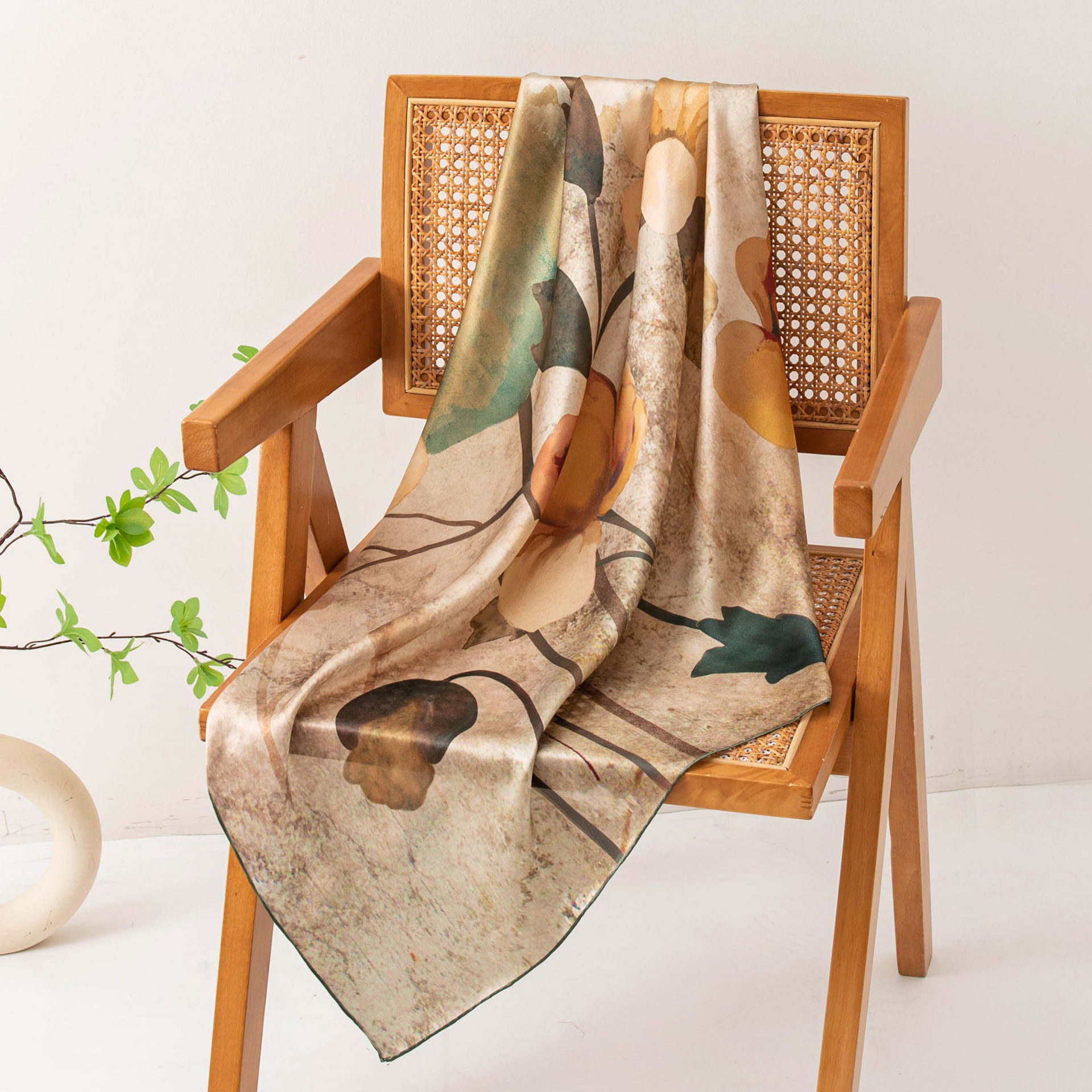The Mulberry Silk Printed Neck Scarf - Image 2