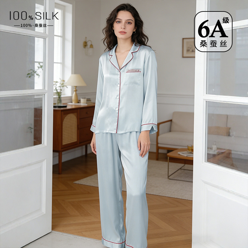 The 19 Momme 100% Mulberry Silk Long Sleeve Pajama Set