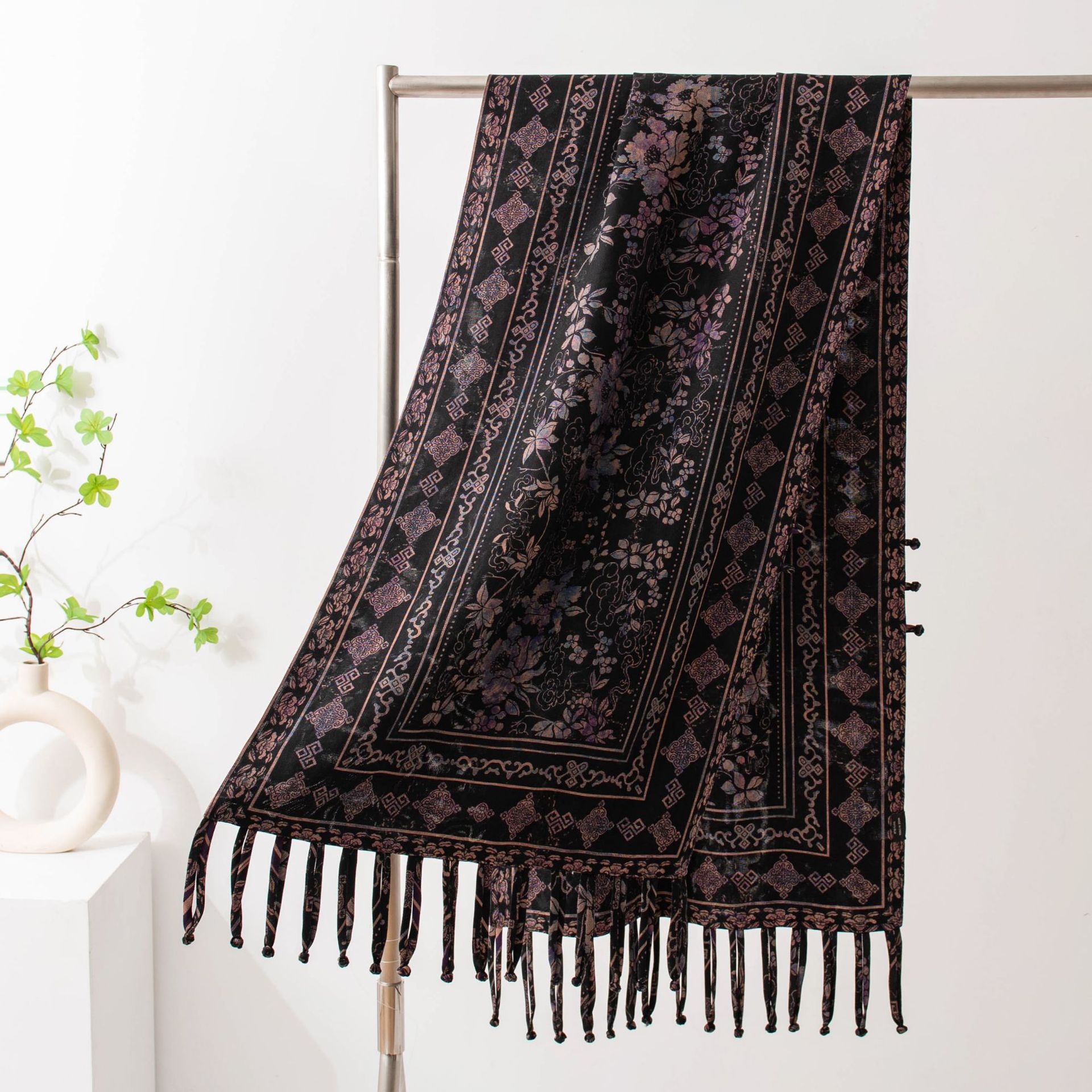 -2 Xiangyun Silk - Double Layer Floral Plaid