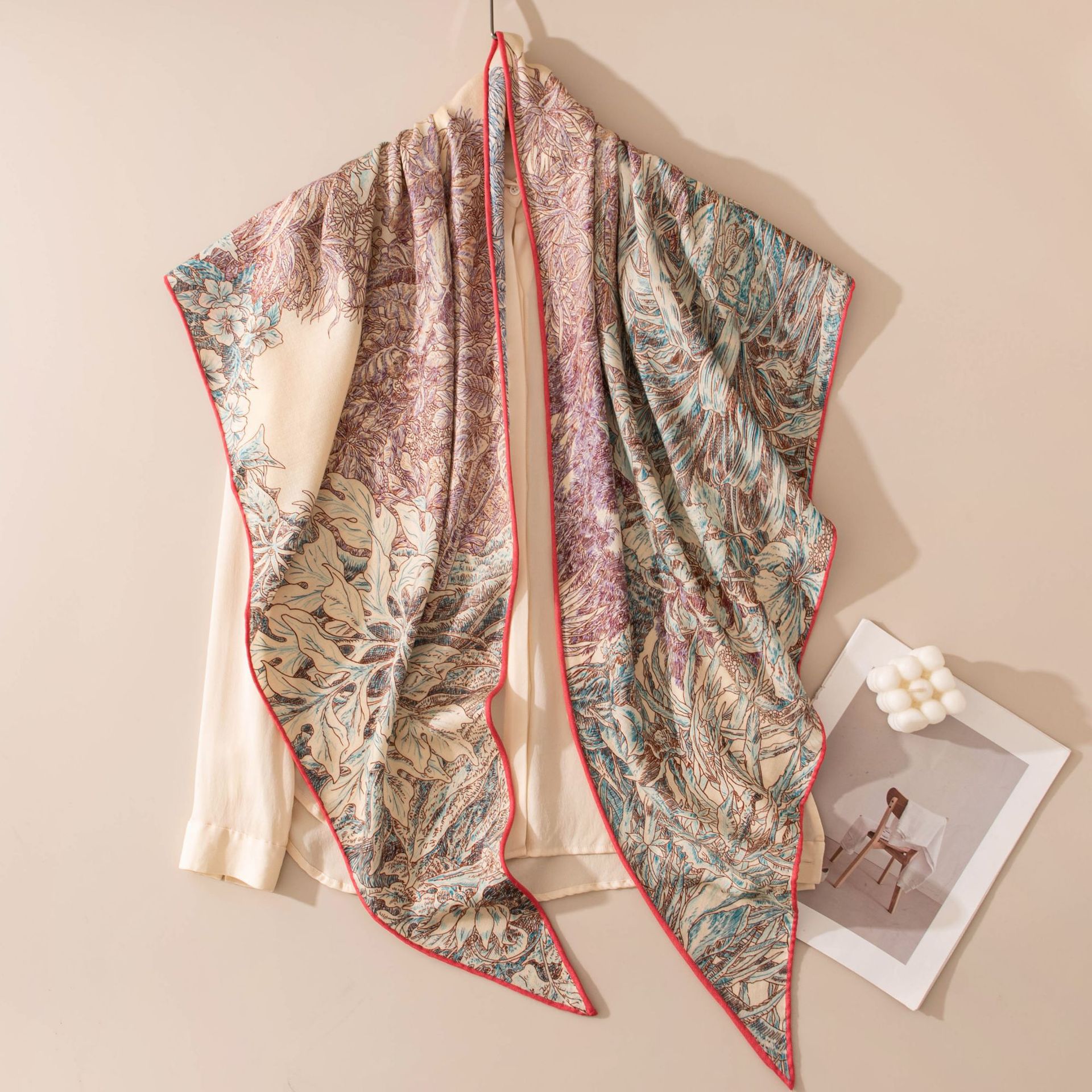 The Silk Wool Double-Sided Triangle Shawl