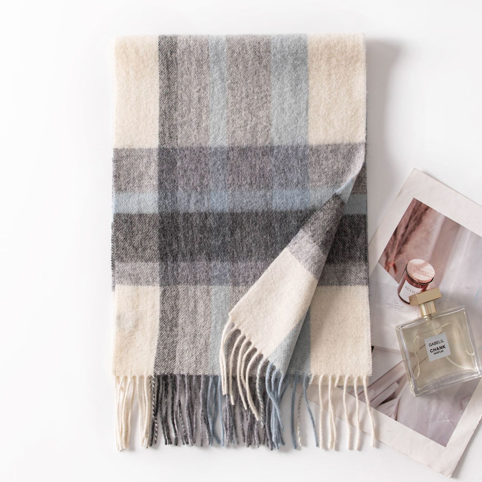 FHY25-7177-1 Gray Blue Plaid