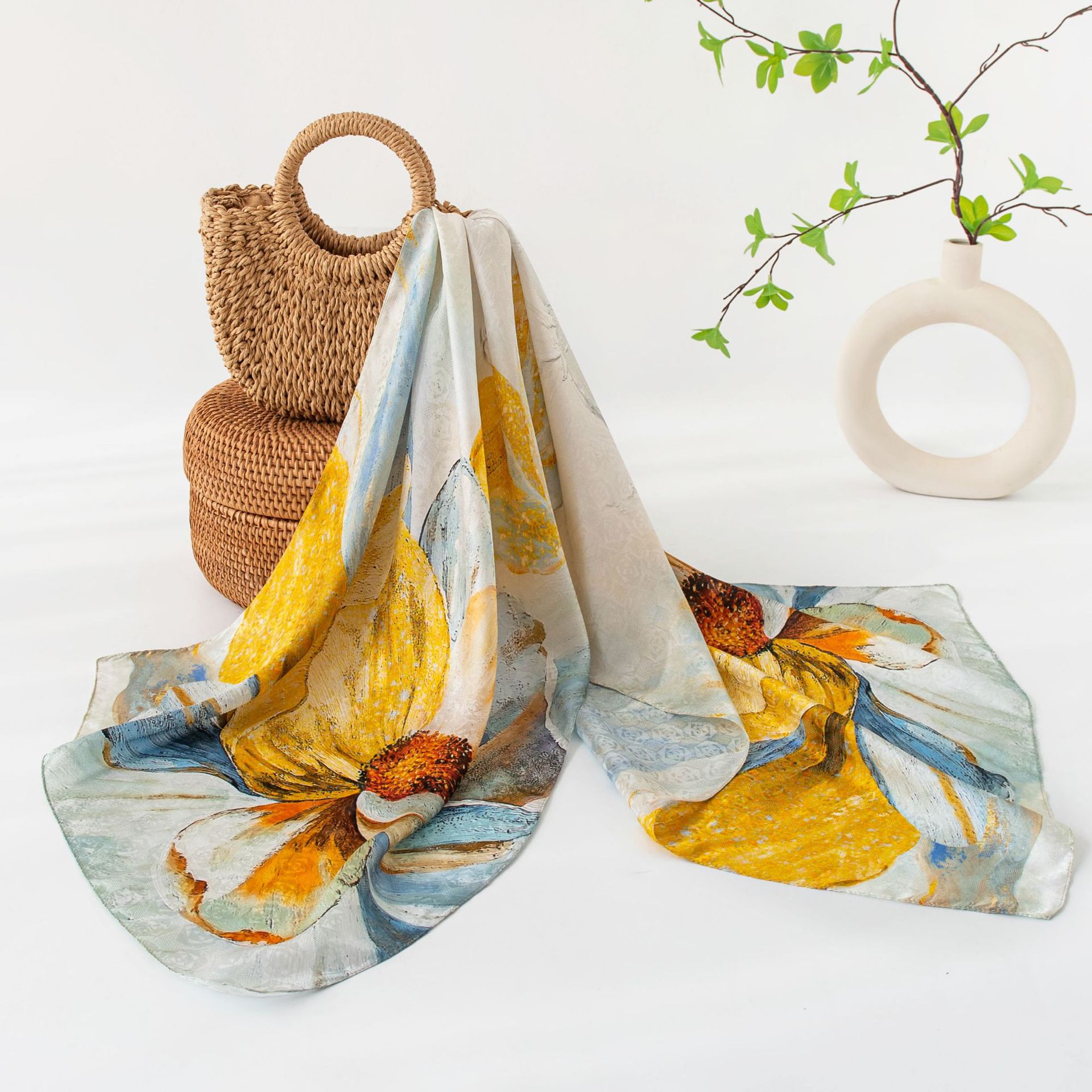 The Mulberry Silk Scarf with Gift Box - Image 2