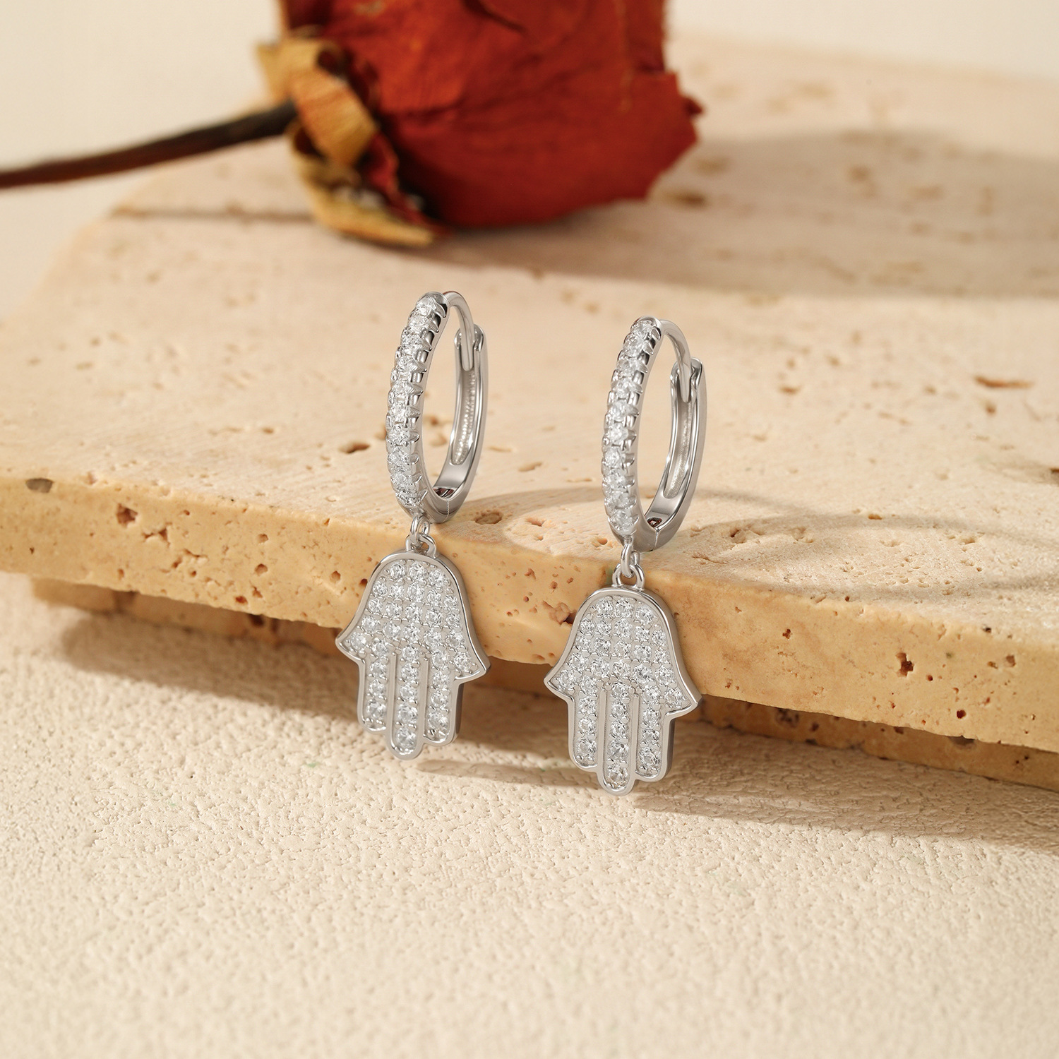 The Sterling Silver Palm Earrings - Image 4