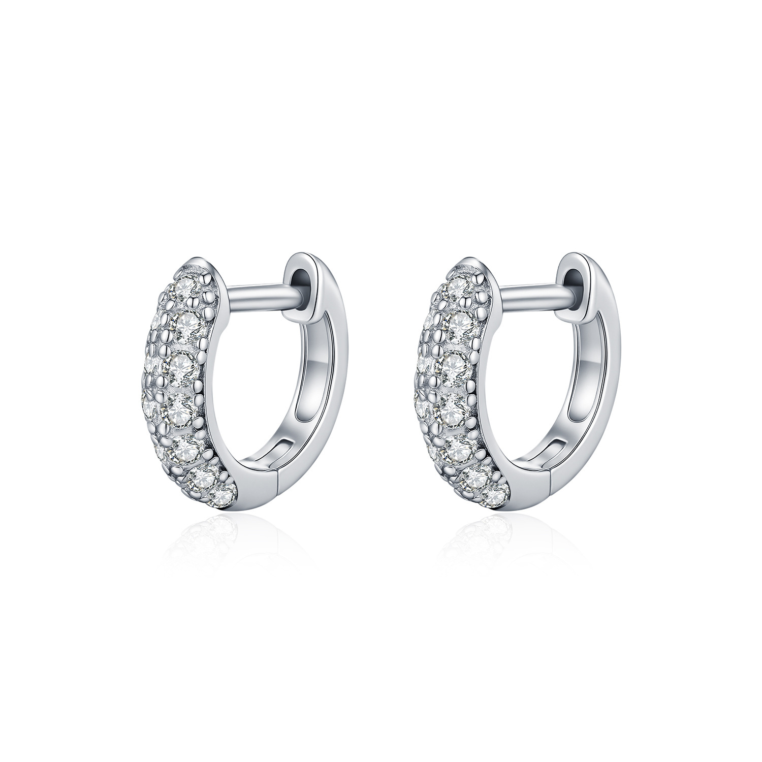 The Moissanite S925 Sterling Silver Geometric Earrings - Image 5