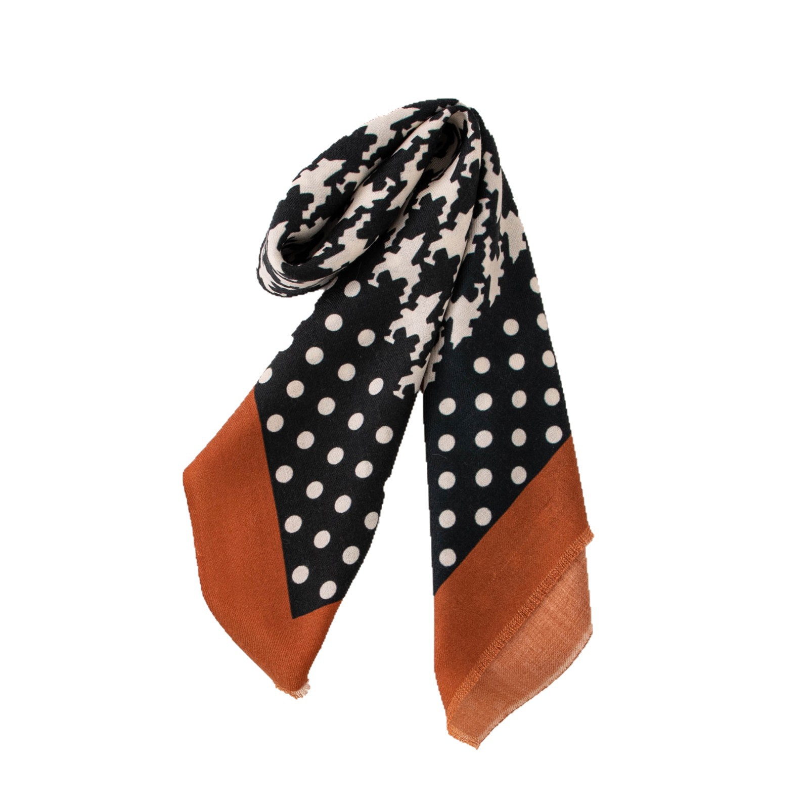 The Silk Wool Houndstooth Scarf Shawl - Image 5