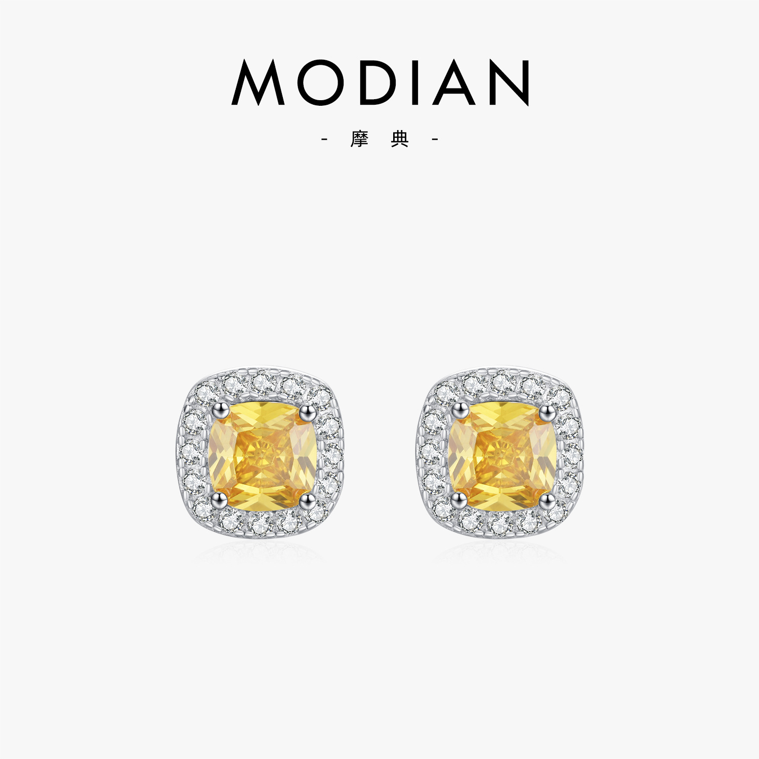 The S925 Sterling Silver Cubic Zirconia Stud Earrings