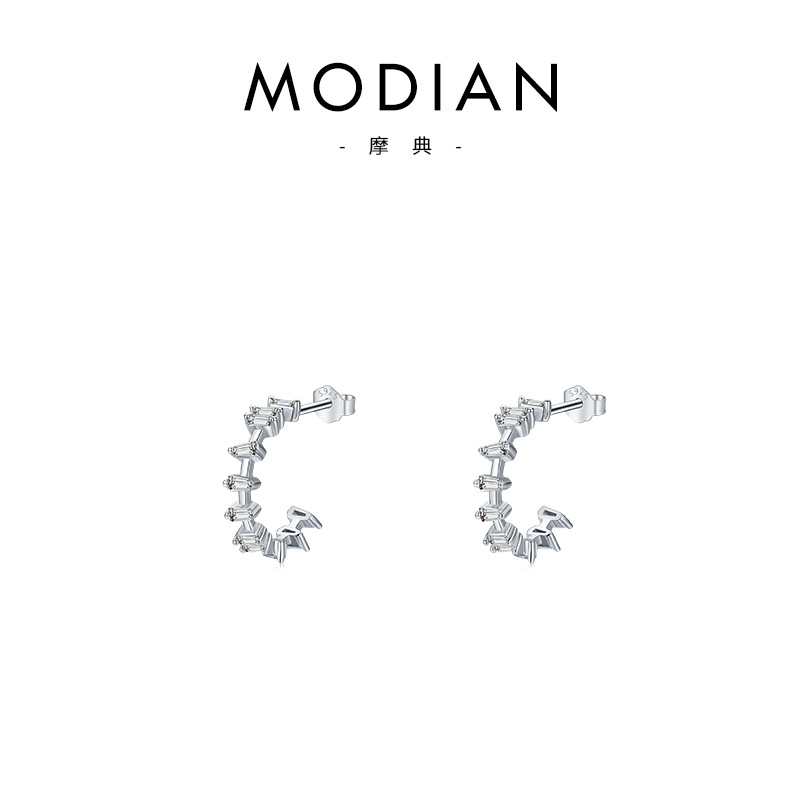 The S925 Sterling Silver Simulated Diamond Earrings - Image 5