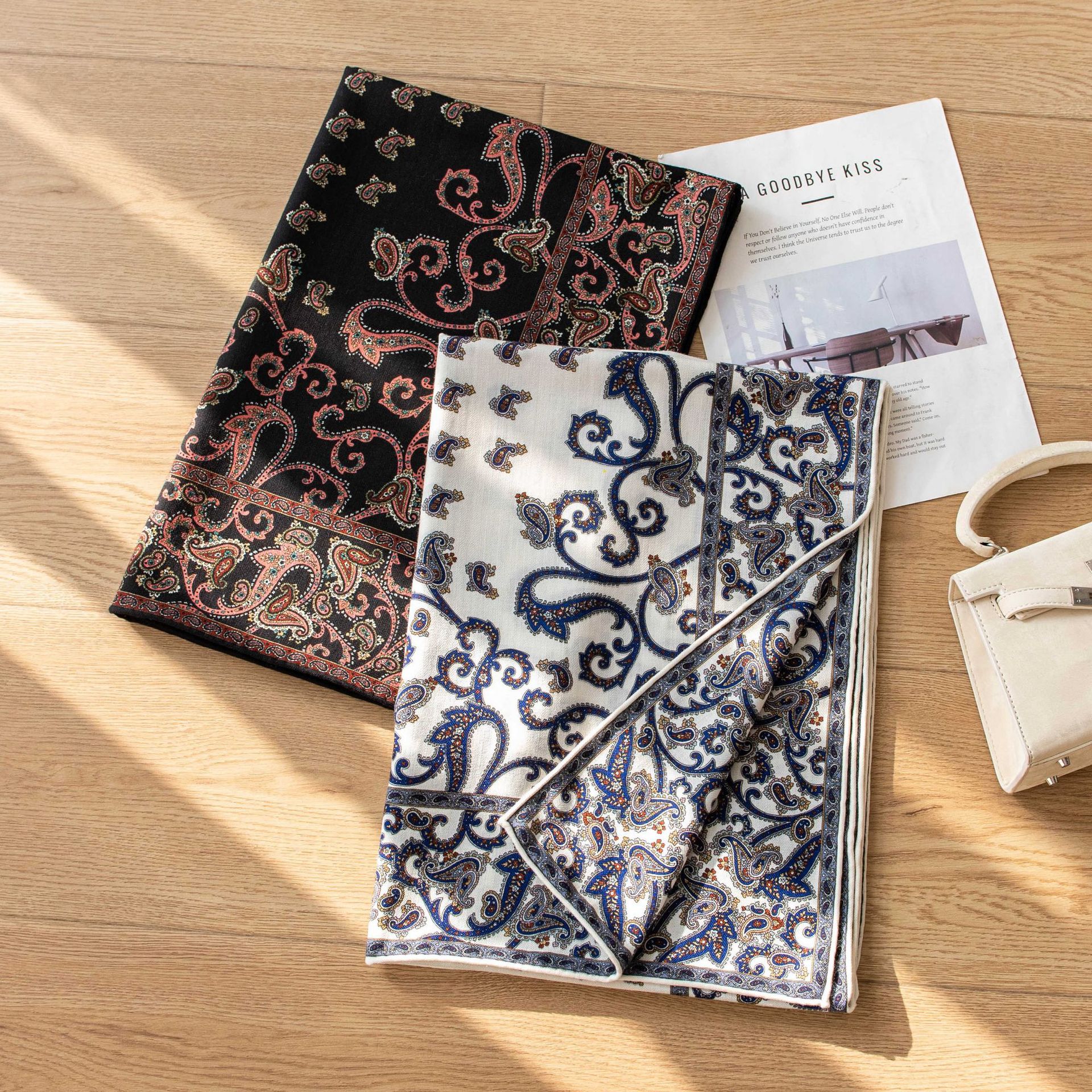 The Paisley Jacquard Wool Scarf - Image 3