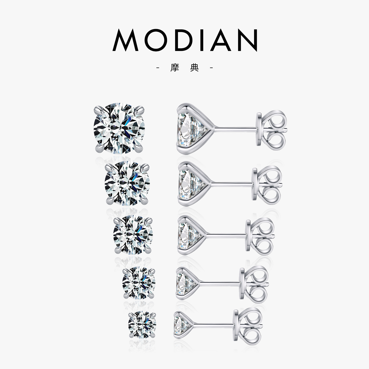The 2 Carat Moissanite S925 Sterling Silver Stud Earrings