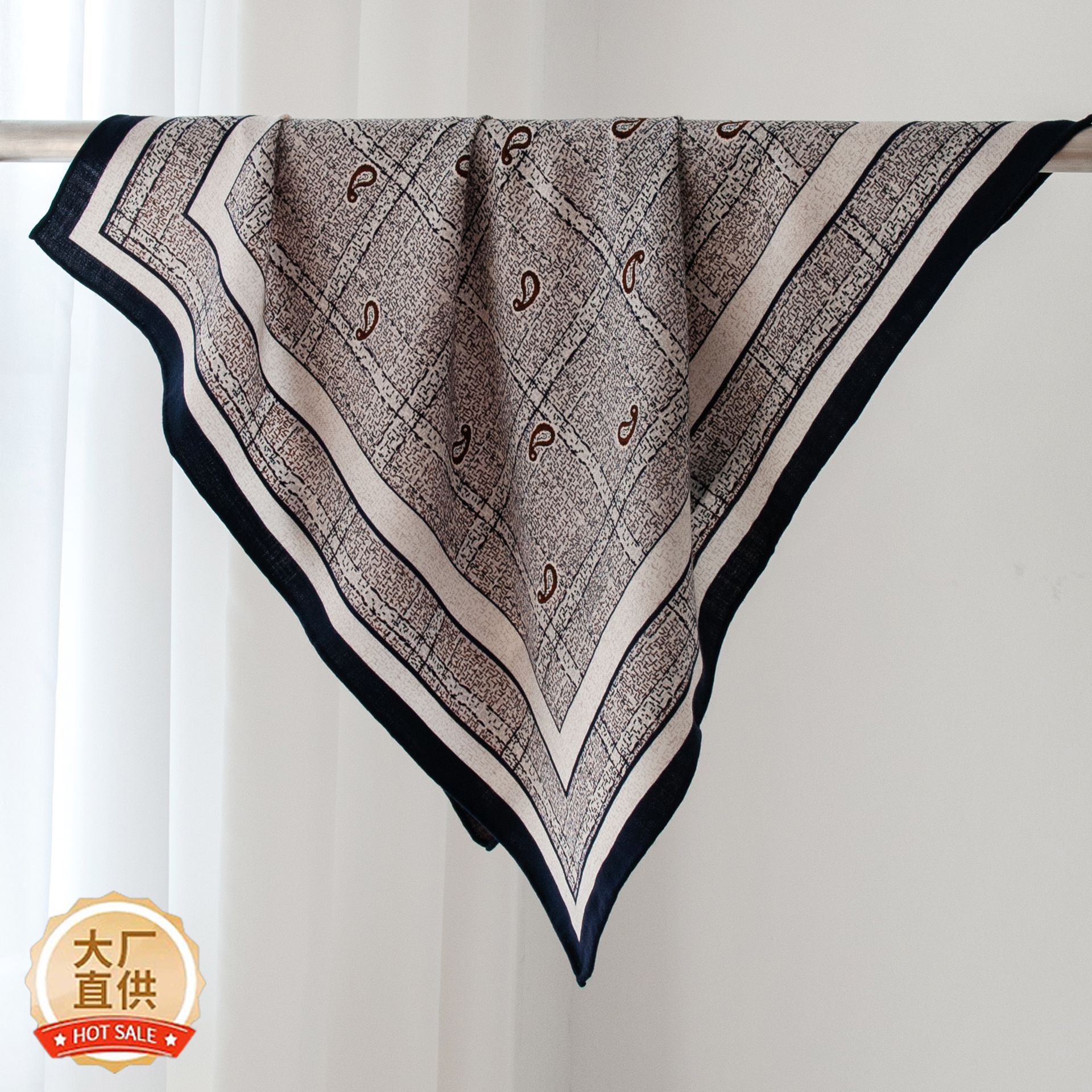 The Paisley Silk Wool Hand-Rolled Square Scarf