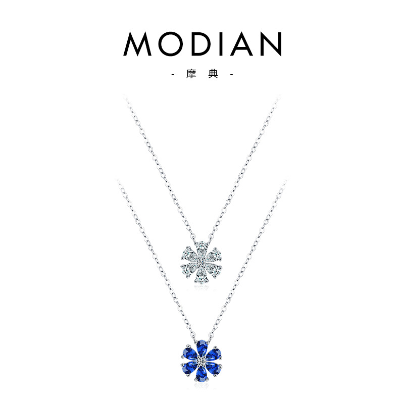 The S925 Sterling Silver Lucky Flower Cross Pendant Necklace - Image 5