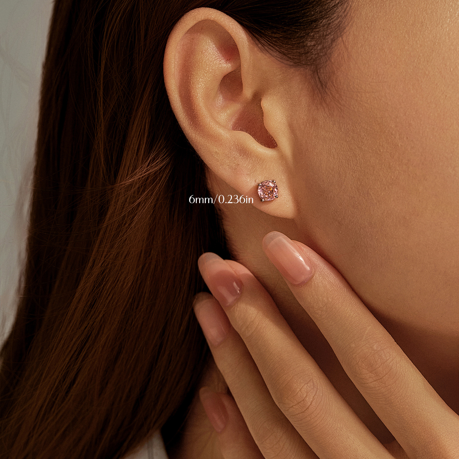 The S925 Sterling Silver Morgan Orange Rose Cut Diamond-Like Earrings - Image 3