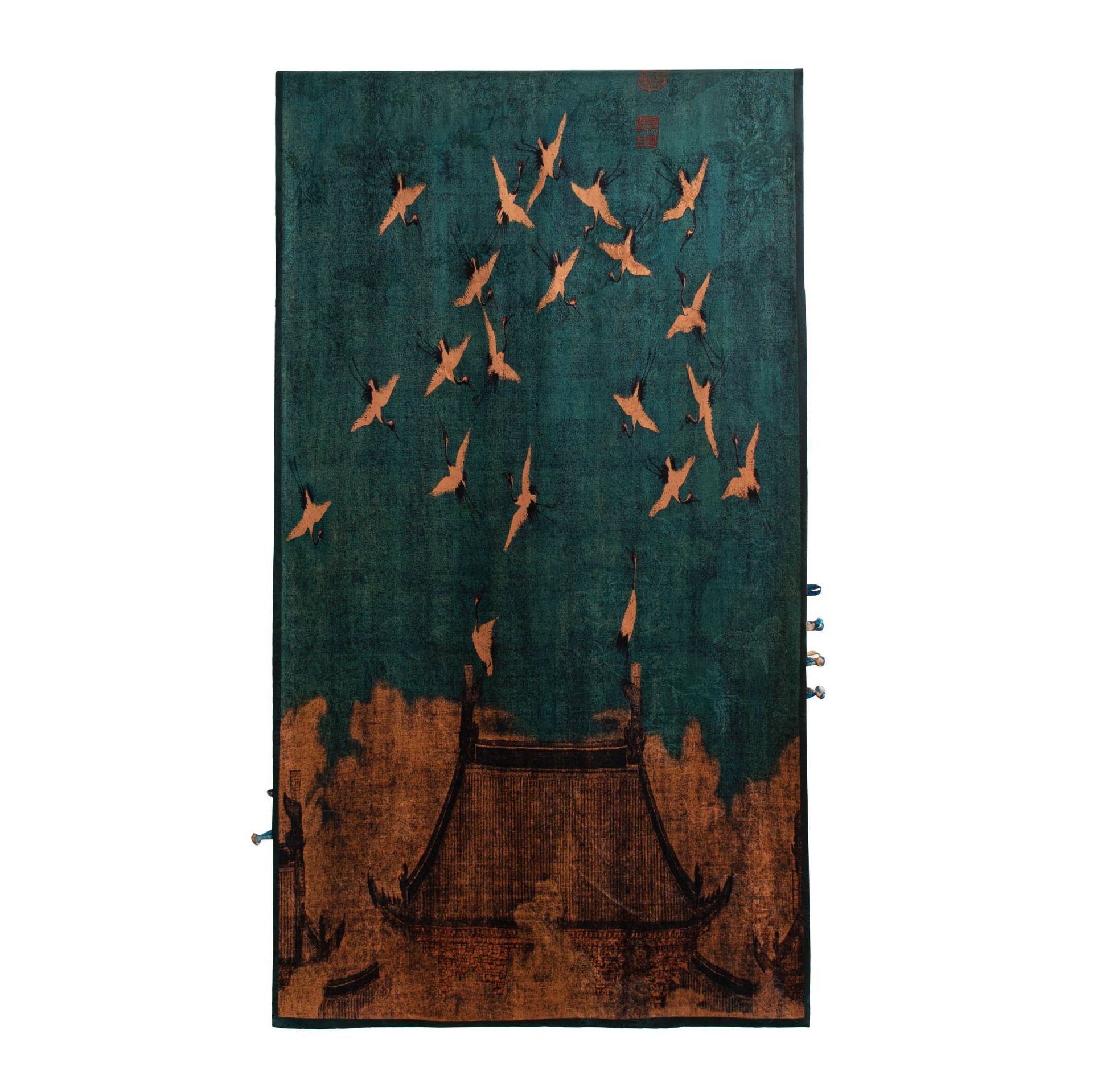 The Double-Layer Mulberry Silk Long Scarf with Buckle - Image 5