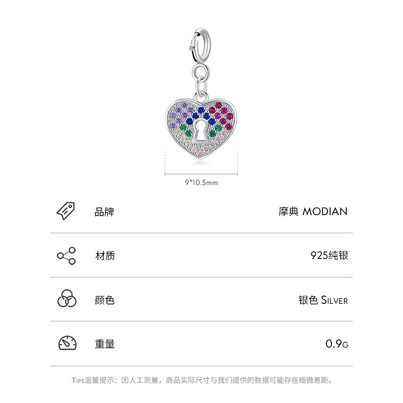 The Sterling Silver Heart Pendant with Colored Zircon - Image 4