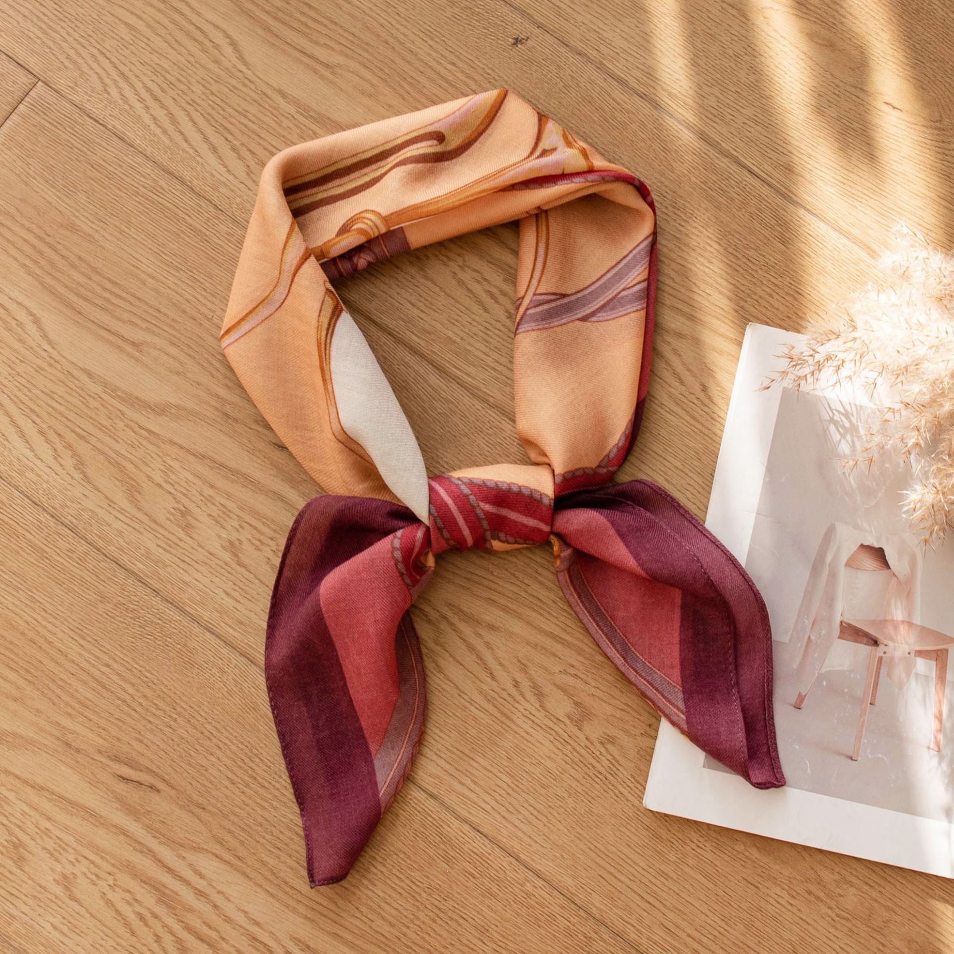 The Water-Soluble Wool and Mulberry Silk Square Scarf
