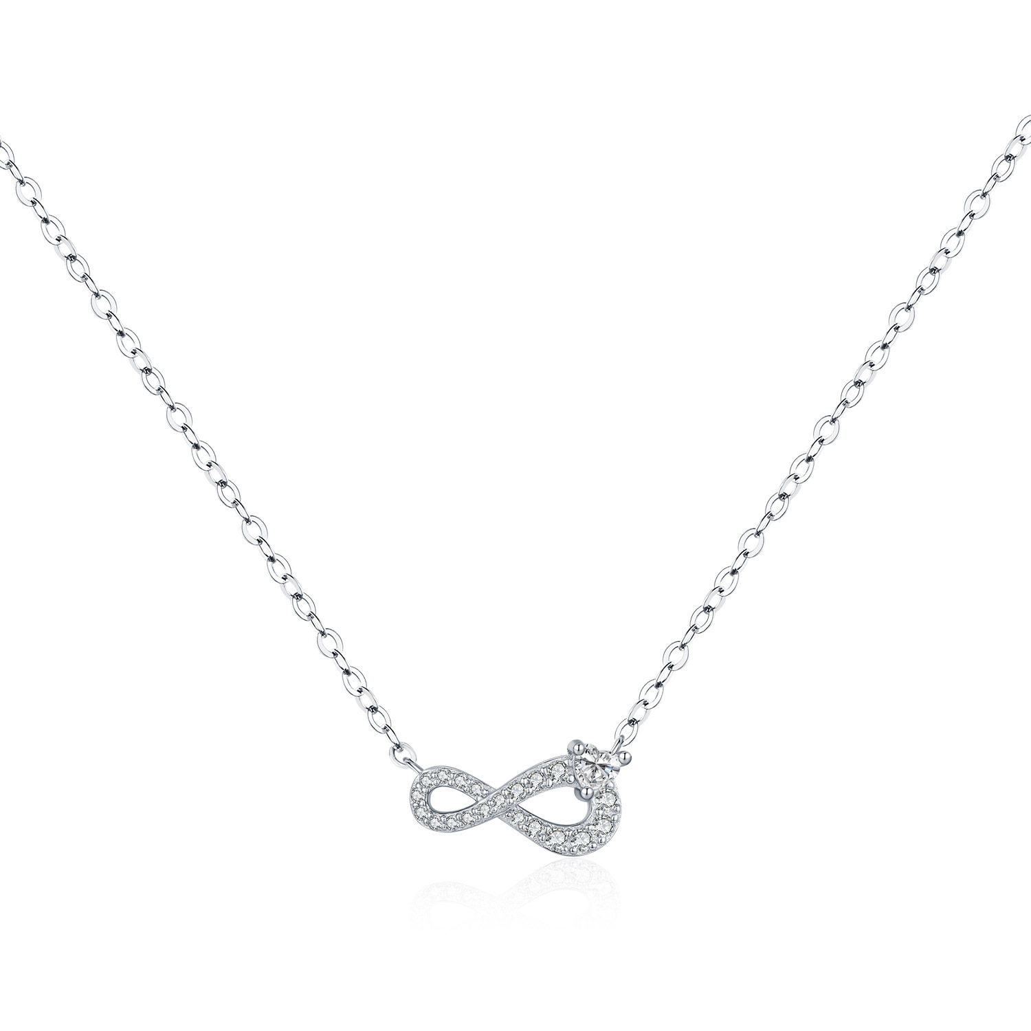 The S925 Silver Mobius Ring Collarbone Chain - Image 5
