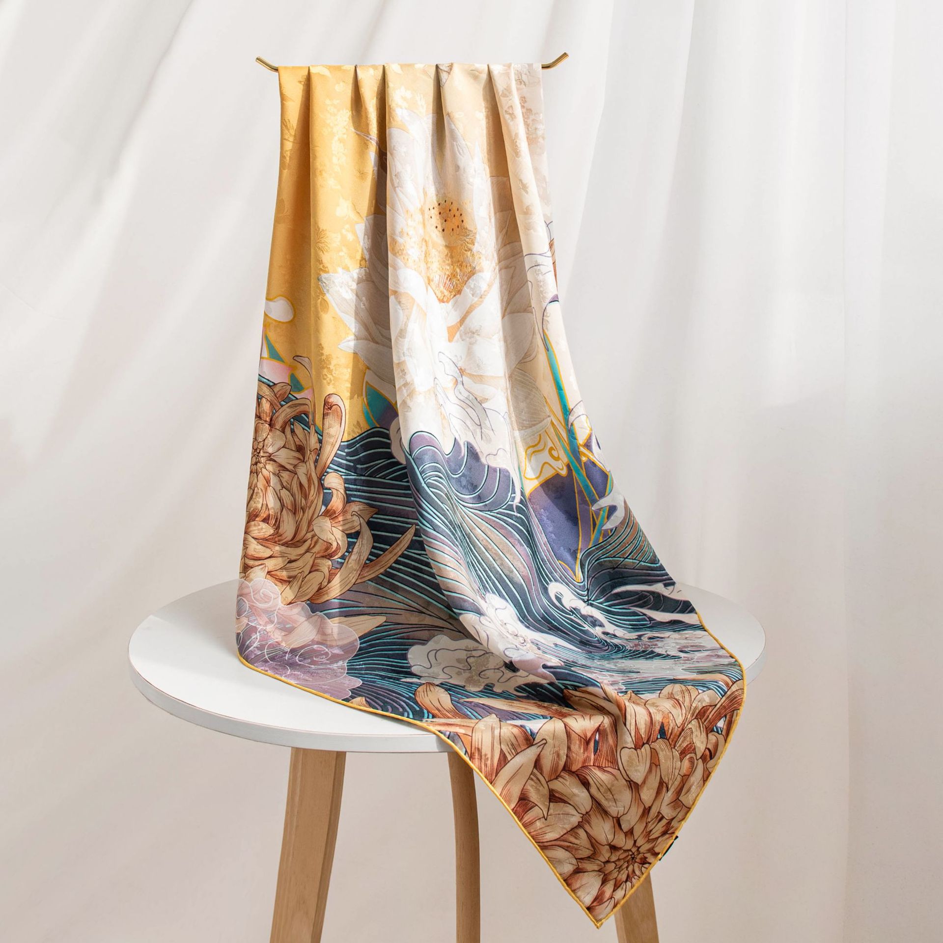 The Reversible Mulberry Silk Square Scarf - Image 2