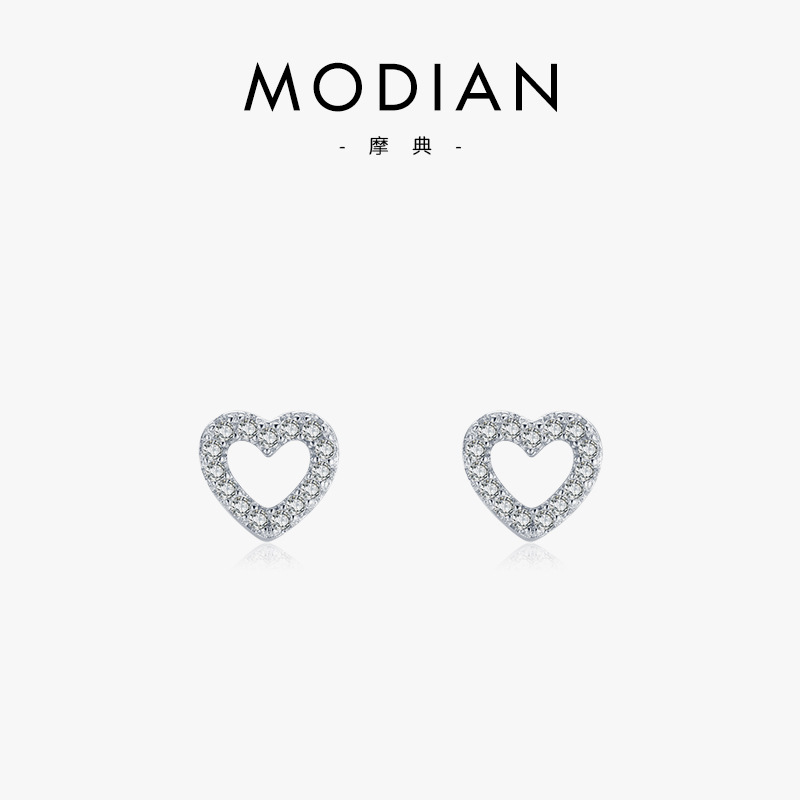 The S925 Sterling Silver Heart Sleep Stud Earrings
