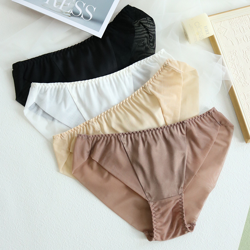 The Seamless Mulberry Silk Mid-Waist Briefs