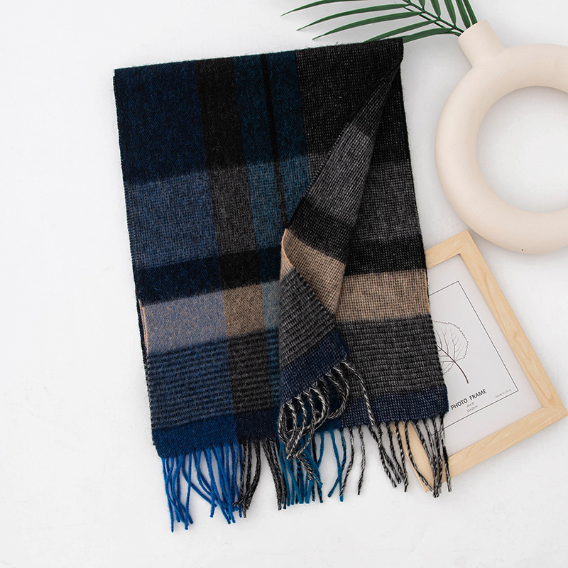 FHY24-7019-5 Blue Camel Black Plaid