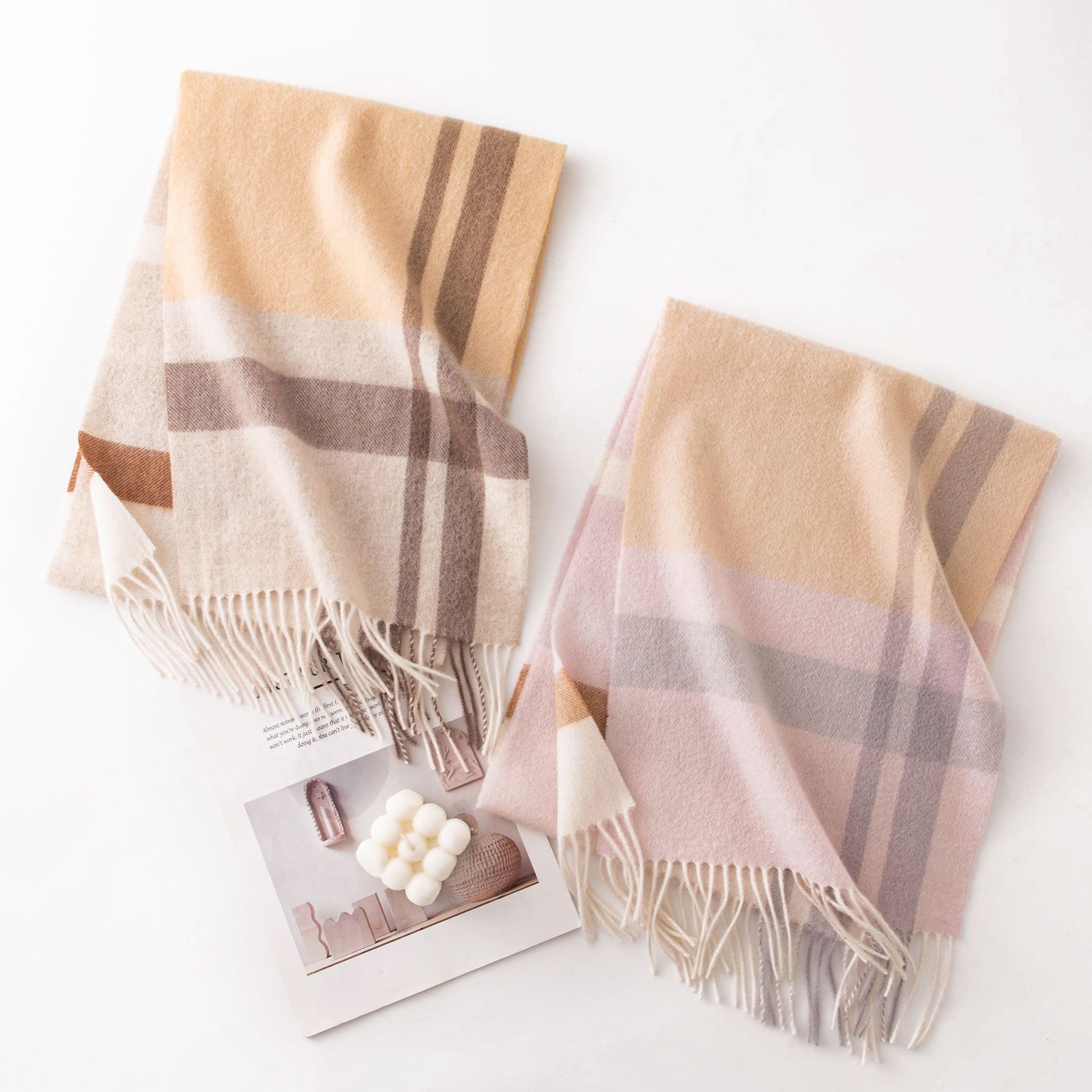 The Pure Cashmere Plaid Scarf