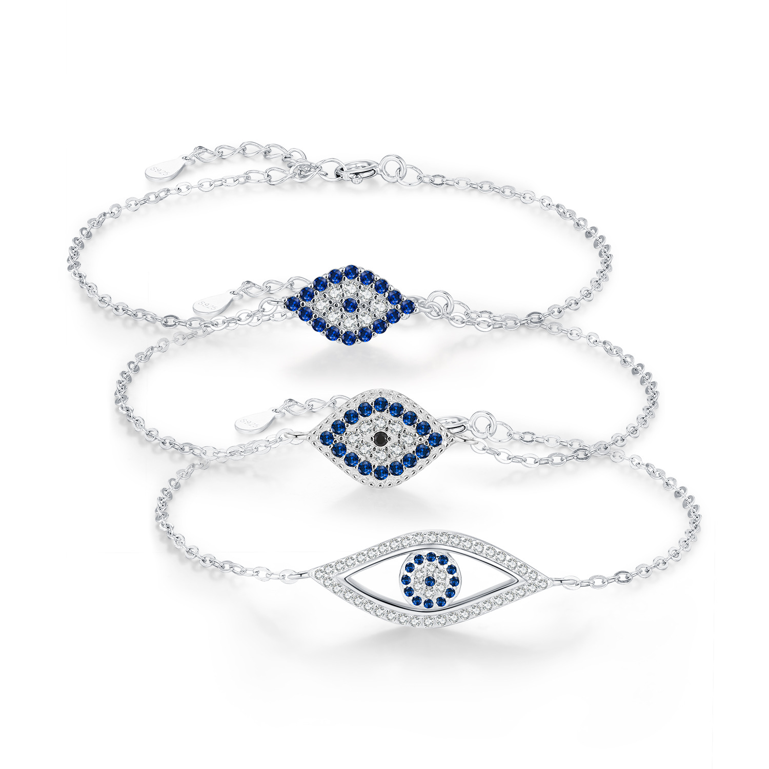 The S925 Sterling Silver Eye Design Bracelet - Image 5
