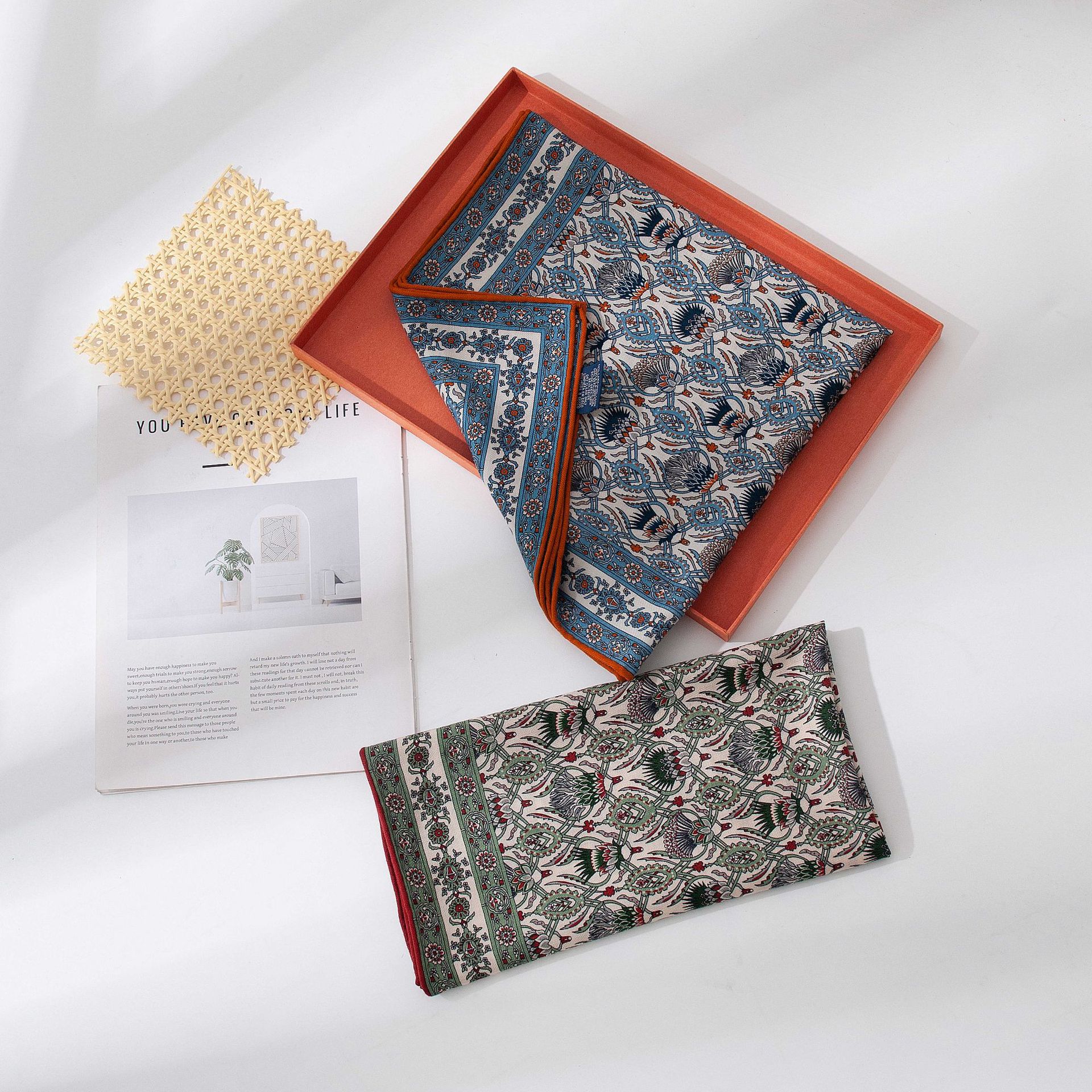 The Silk Wool Square Scarf with Sun Protection