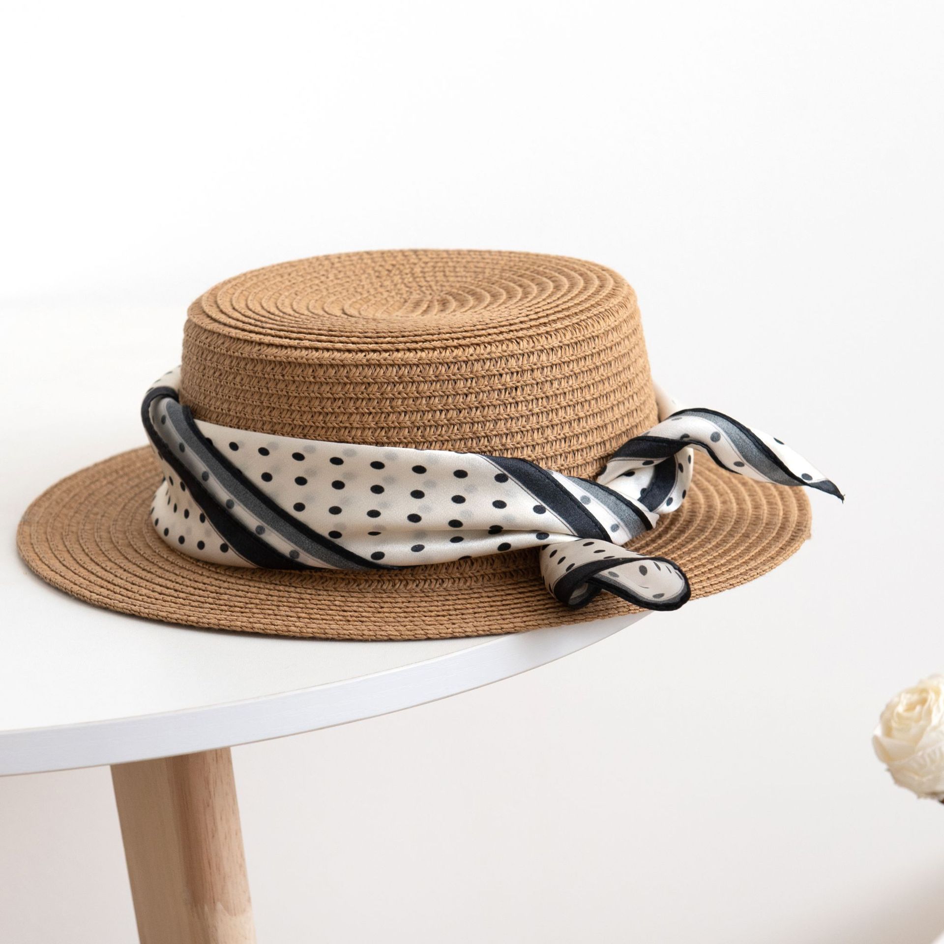 The Mulberry Silk Polka Dot Print Neck Wrap - Image 2