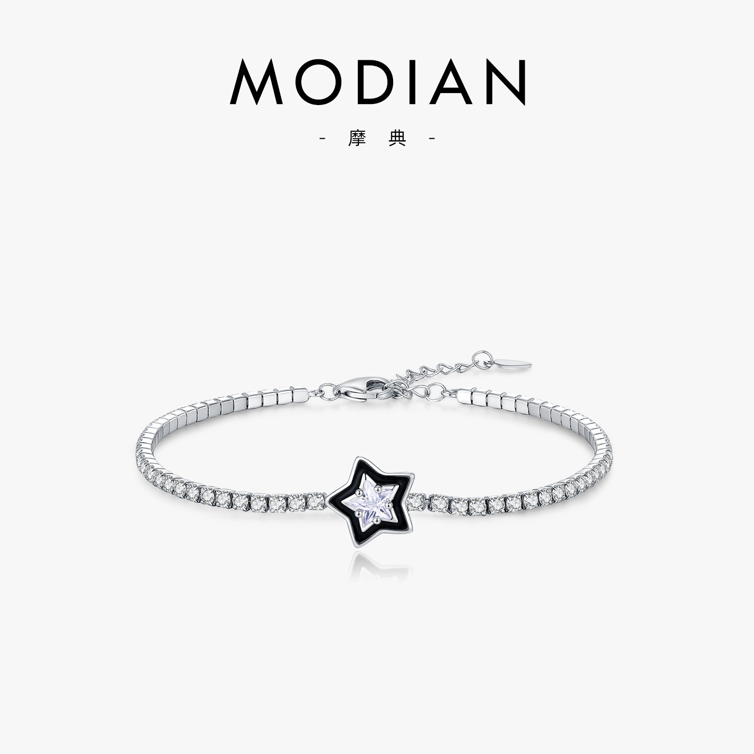 The S925 Sterling Silver Star Tennis Bracelet