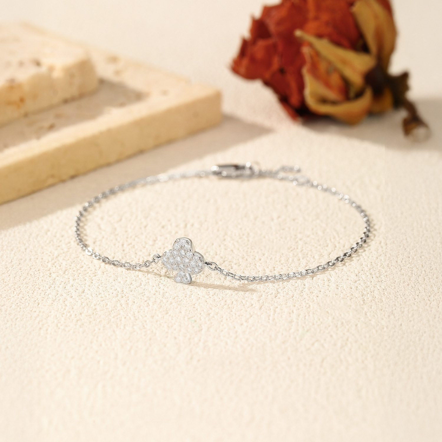 The S925 Sterling Silver Moissanite Poker Club Bracelet - Image 4