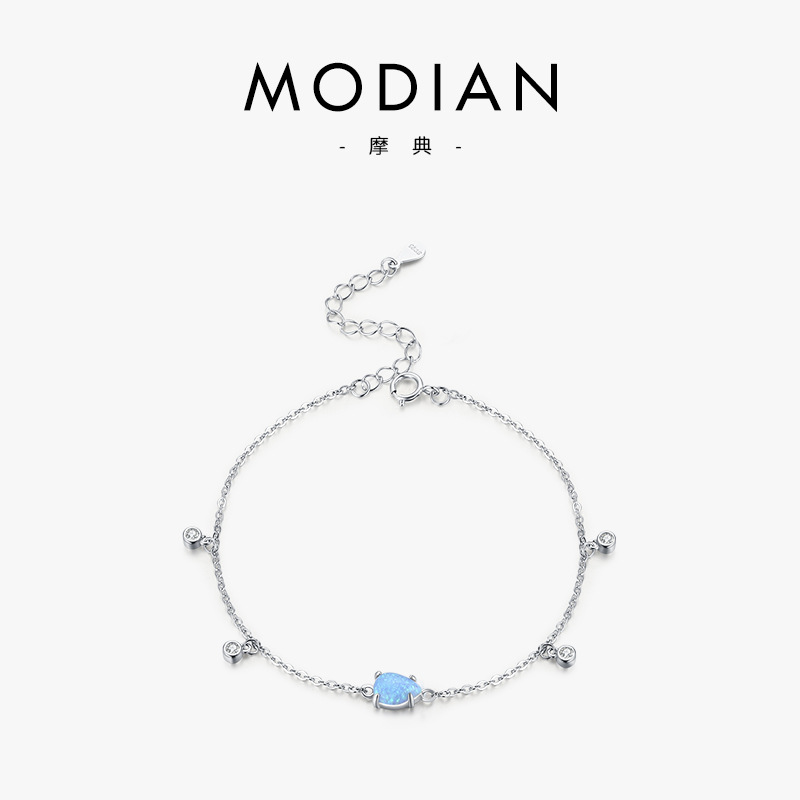 The S925 Sterling Silver Opal Bracelet