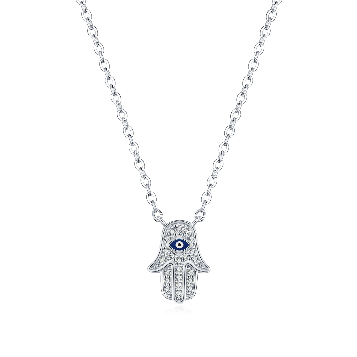 The S925 Sterling Silver Cute Palm Pendant Collarbone Necklace - Image 5