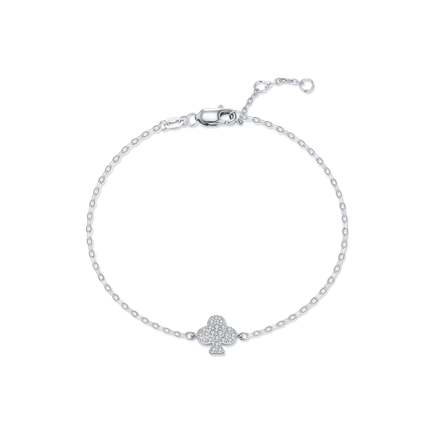 The S925 Sterling Silver Moissanite Poker Club Bracelet - Image 5