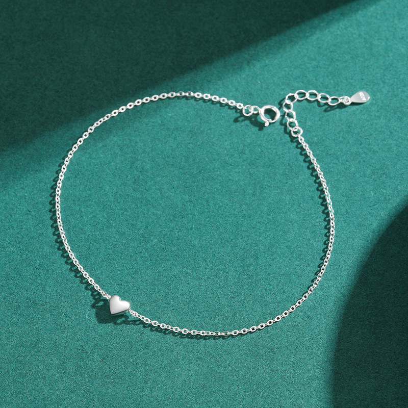 The S925 Sterling Silver Heart Cross Bracelet - Image 4