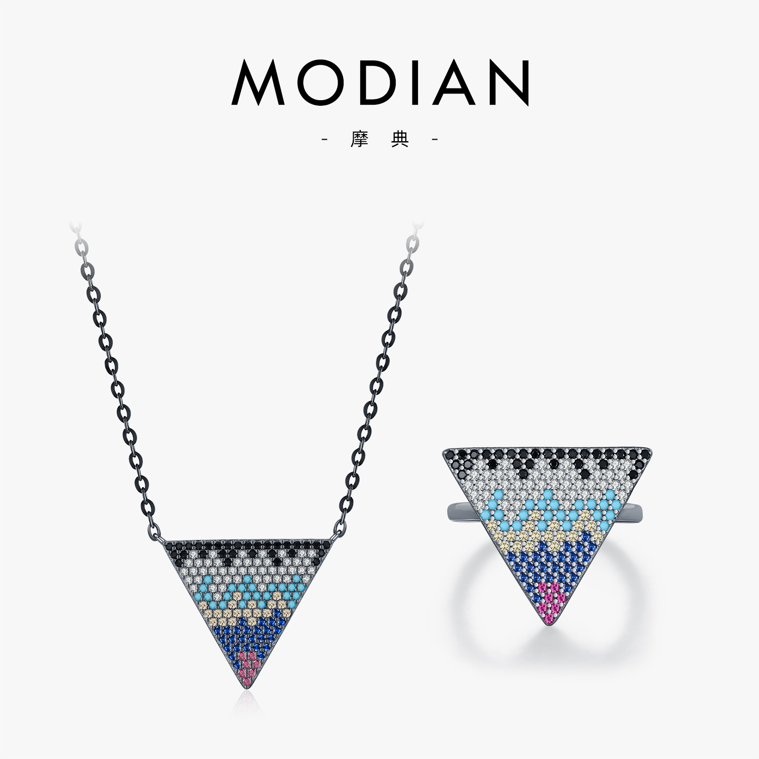 The S925 Sterling Silver Inverted Triangle Necklace
