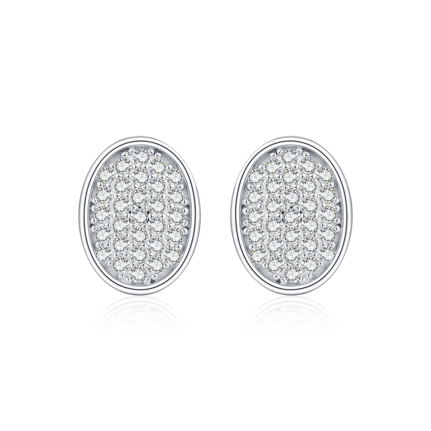 The Moissanite S925 Sterling Silver Button Earrings - Image 5