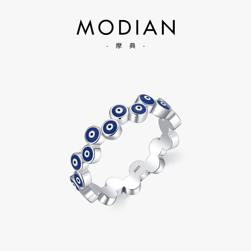 The S925 Sterling Silver Epoxy Blue Eye Toe Ring