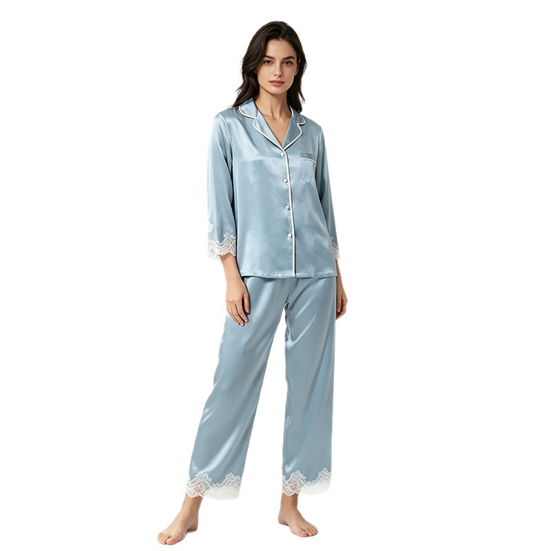 The 19 Momme 100% Mulberry Silk Lounge Set - Image 5