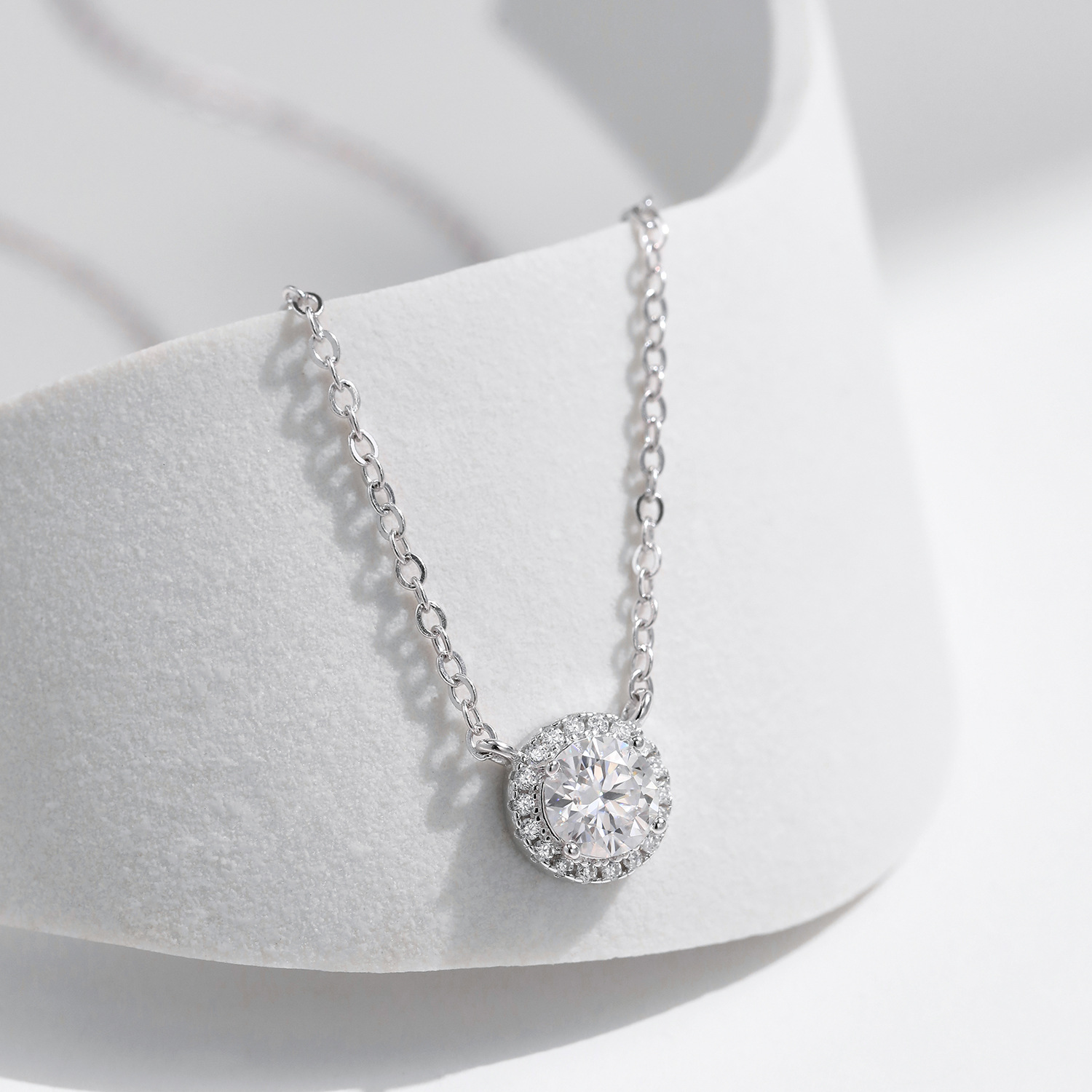 The D Color Moissanite S925 Sterling Silver Necklace - Image 4