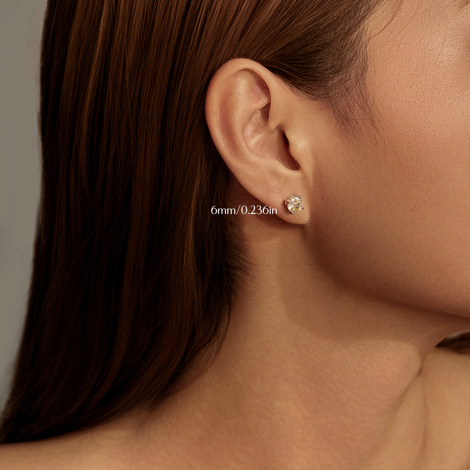 The S925 Silver Rose Cut Cubic Zirconia Stud Earrings - Image 3