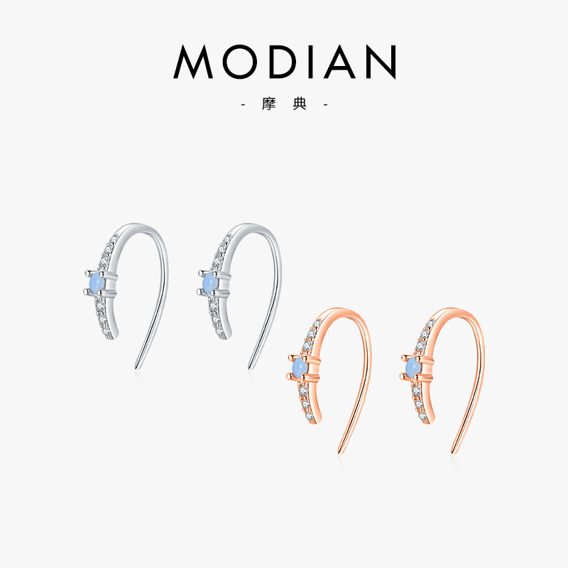 The S925 Sterling Silver Zircon Earrings