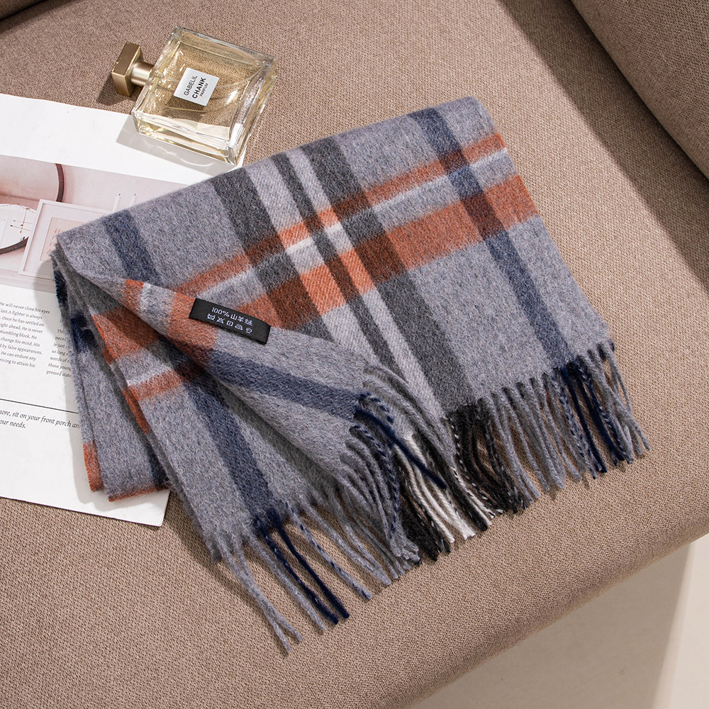 The Pure Cashmere Plaid Shawl Wrap - Image 4