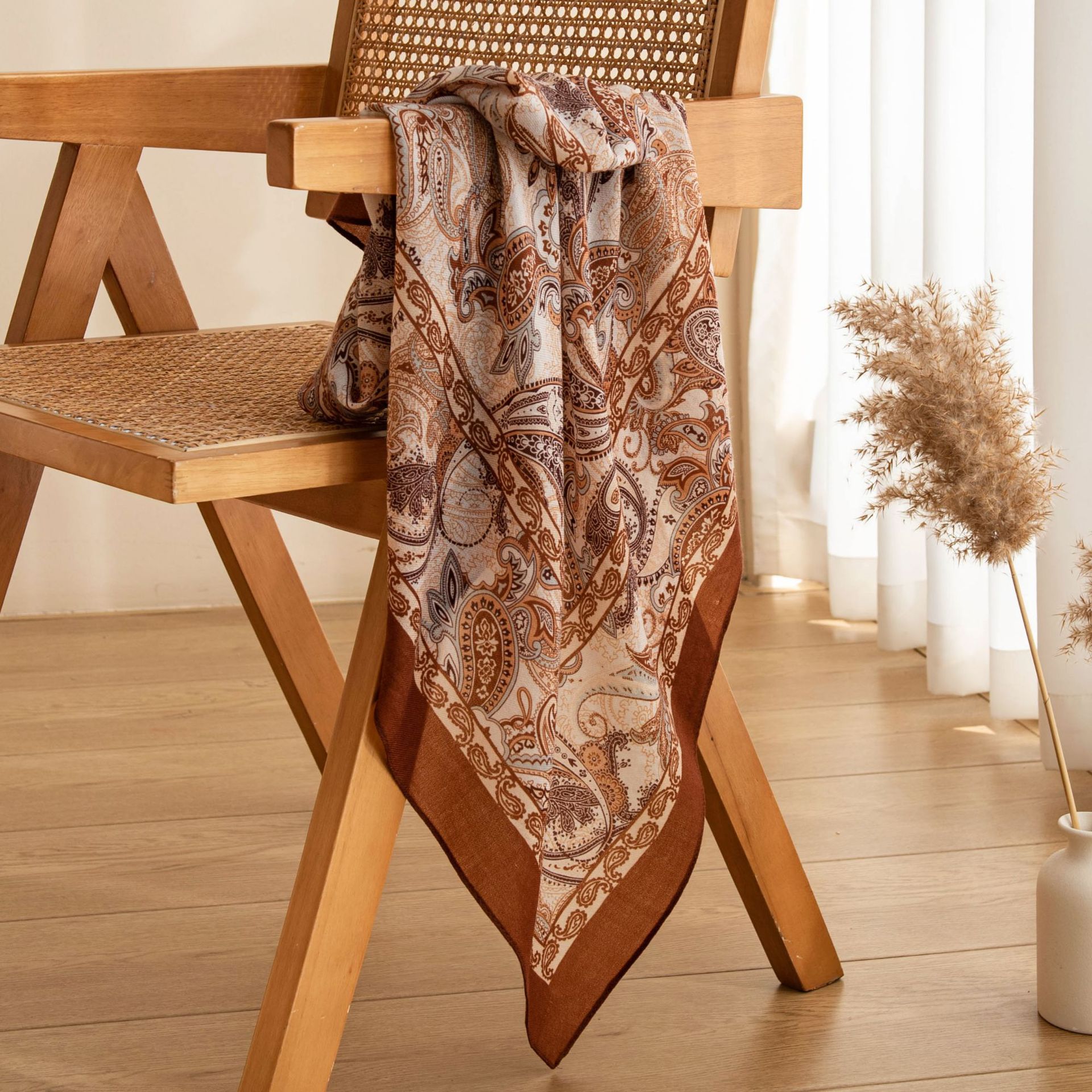 The Vintage Cashmere Print Square Scarf - Image 4
