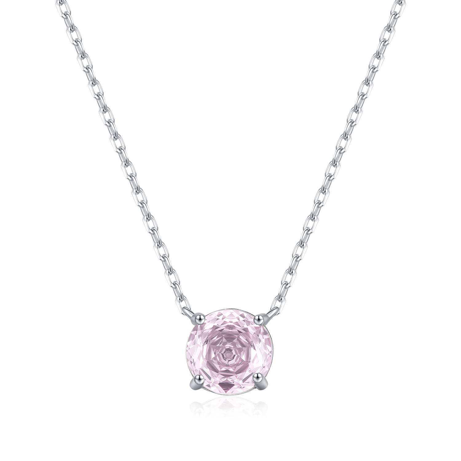 The S925 Sterling Silver Rose Cut Diamond Necklace - Image 5
