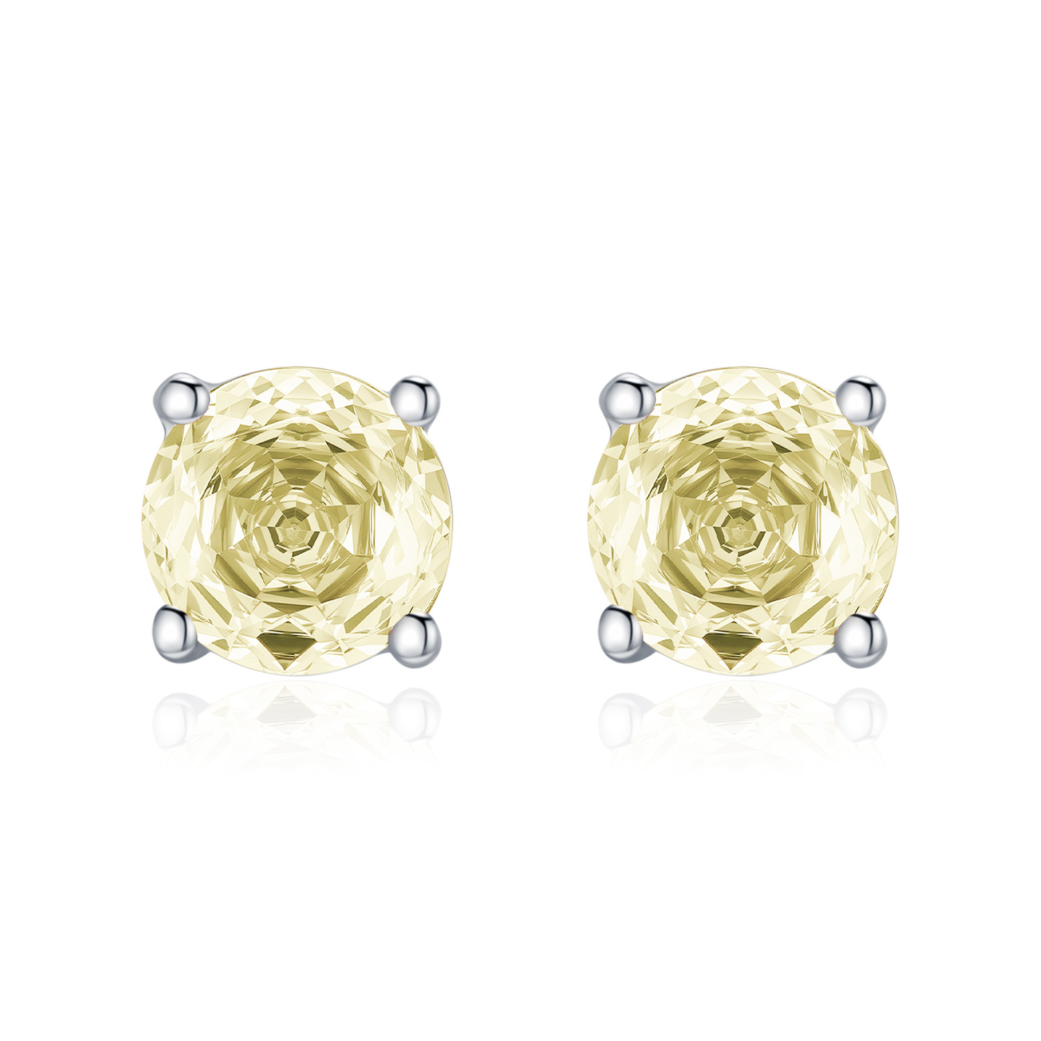 The S925 Silver Rose Cut Cubic Zirconia Stud Earrings - Image 5
