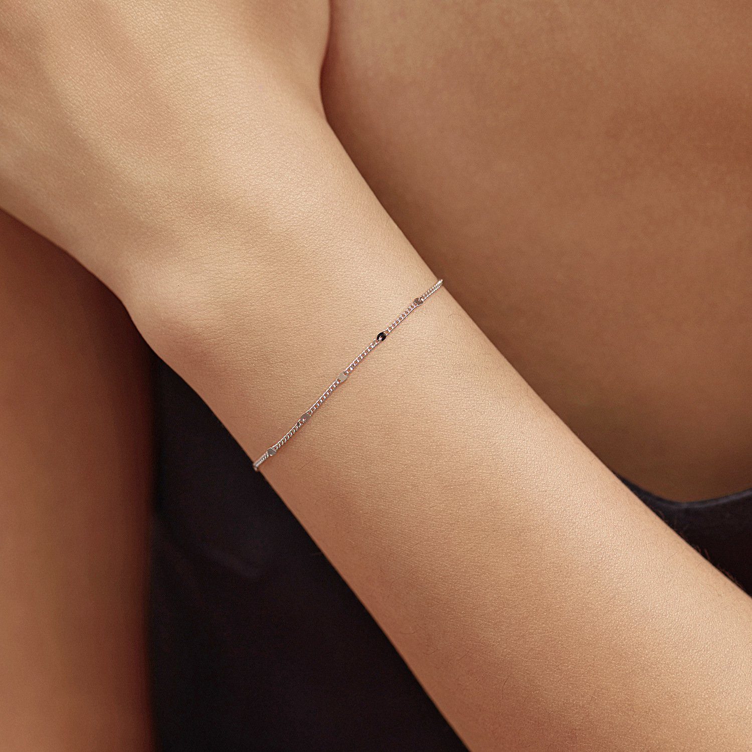The S925 Sterling Silver Side Chain Bracelet - Image 2
