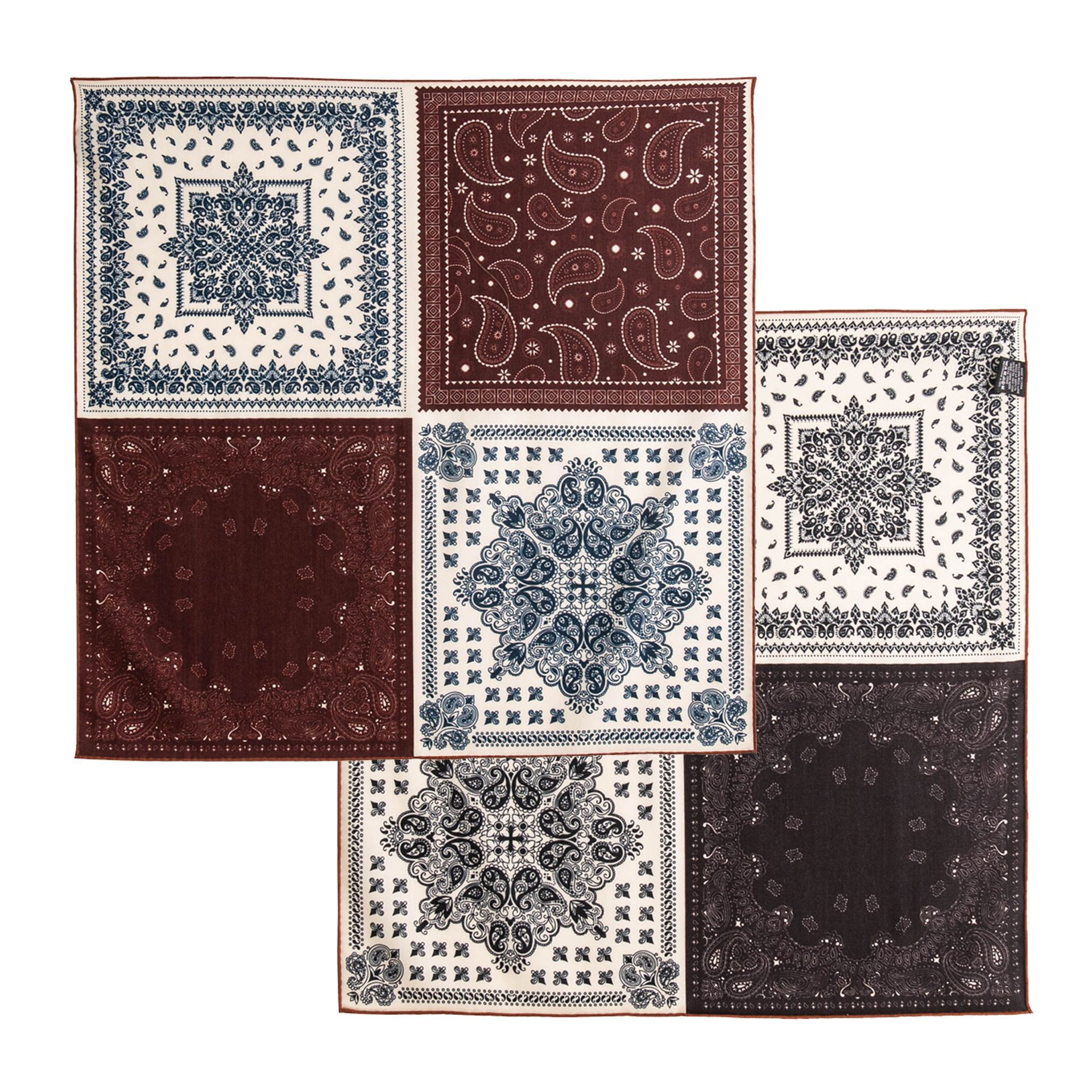 FHZ25B-9952-1 Double-sided Towel Four-grid Paisley