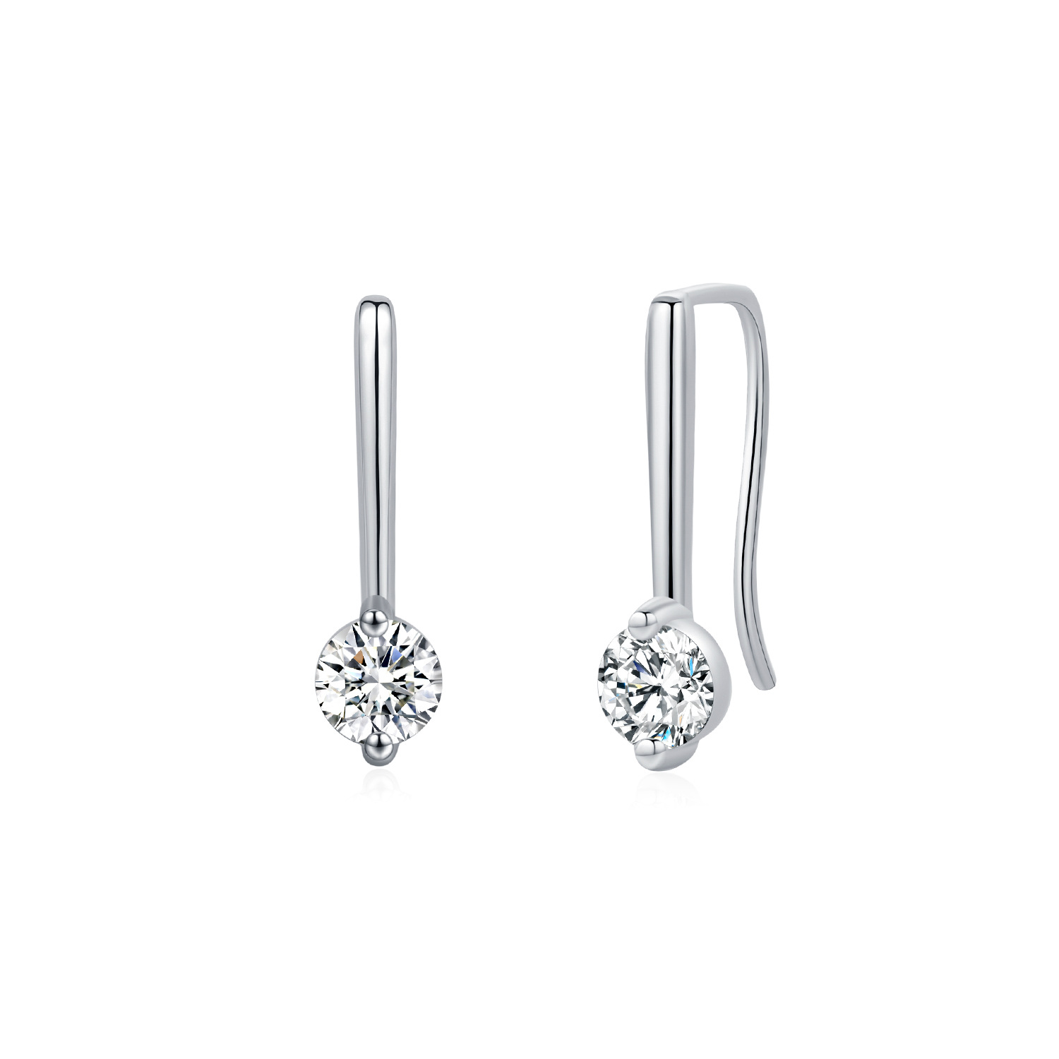 The 50-Point Moissanite S925 Silver Earrings - Image 5