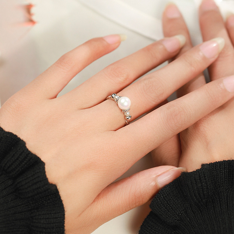 The S925 Sterling Silver Pearl Ring - Image 2