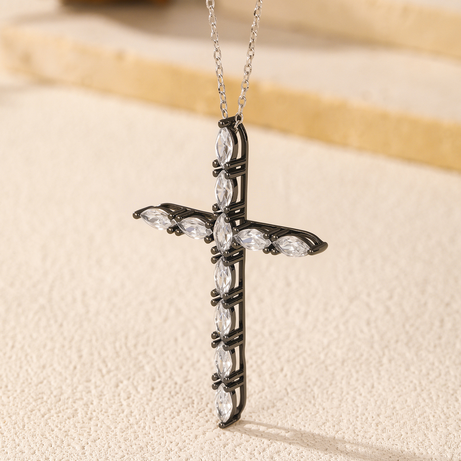 The S925 Silver Gothic Cross Necklace - Image 4